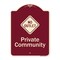 Signmission Designer Series-Private Community With No Outlet Symbol, 24" x 18", BU-1824-9785 A-DES-BU-1824-9785 - alternate 1